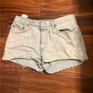 Levi’s 501‎ Original Light Wash Denim Cutoff Shorts W29 (0549)